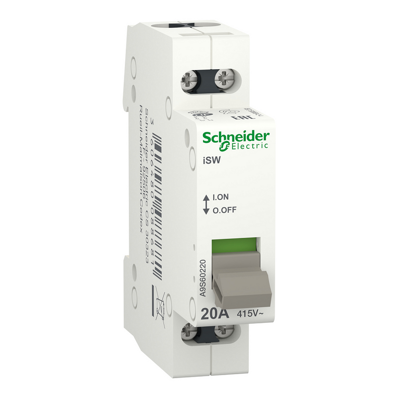 Schneider 20A 2P Isolator - DIN Rail