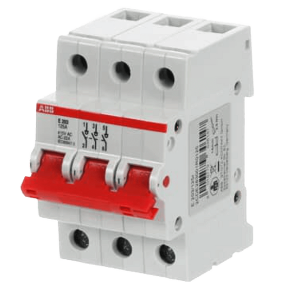 ABB 125 A 3‑Pole Isolator MCB - 6 kA, DIN Rail Mount