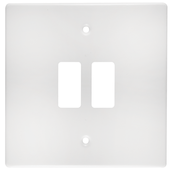 Crabtree Classic 2 Lever Cover Plate - 4×4, White