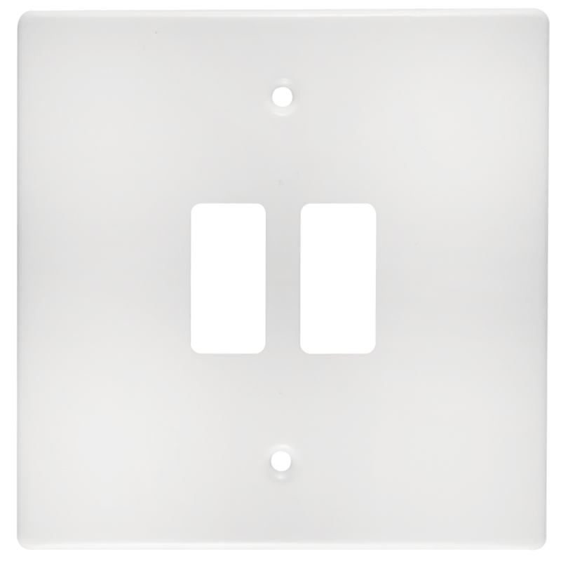 Crabtree Classic 2 Lever Cover Plate - 4×4, White