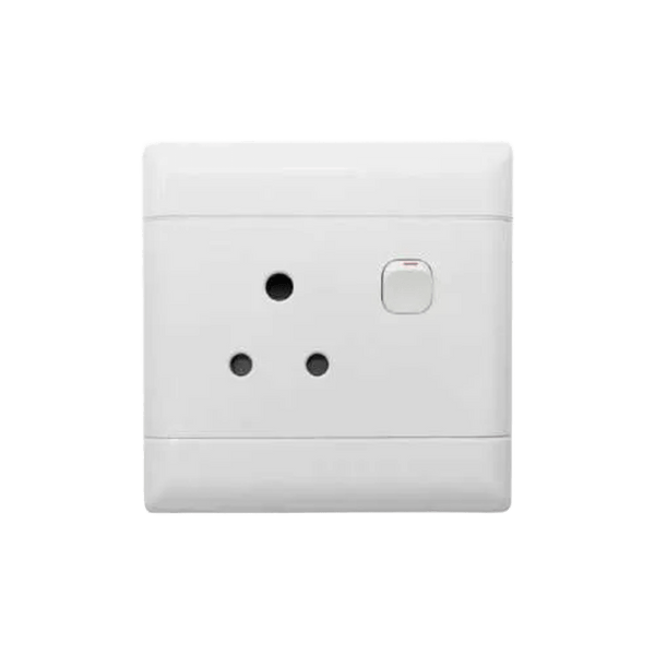 NUR Switch Socket - Single, 100x100mm, White