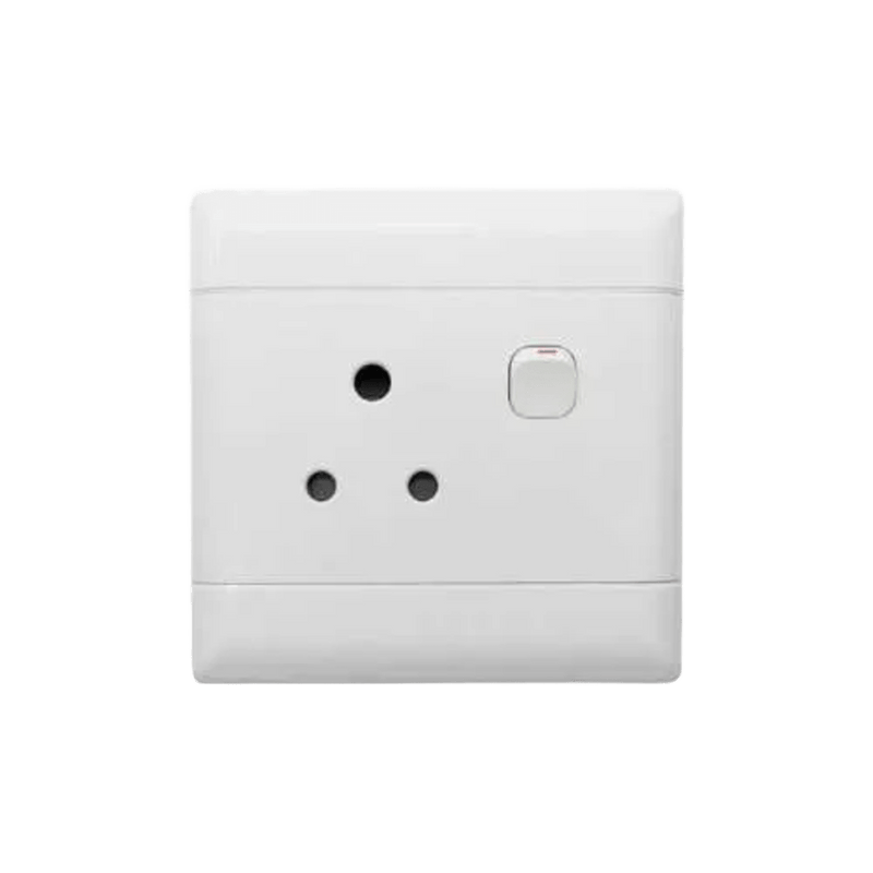 NUR Switch Socket - Single, 100x100mm, White