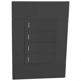 Veti 2 - 4 Lever 1‑Way Switch 4×2 Charcoal