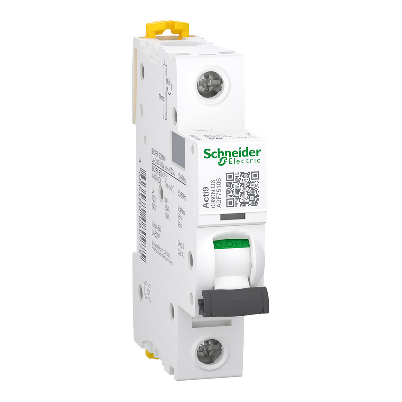 Schneider 6A 1P MCB 6kA - D Curve