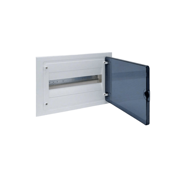 Hager - 18-Way Flush Distribution Board with Transparent Door