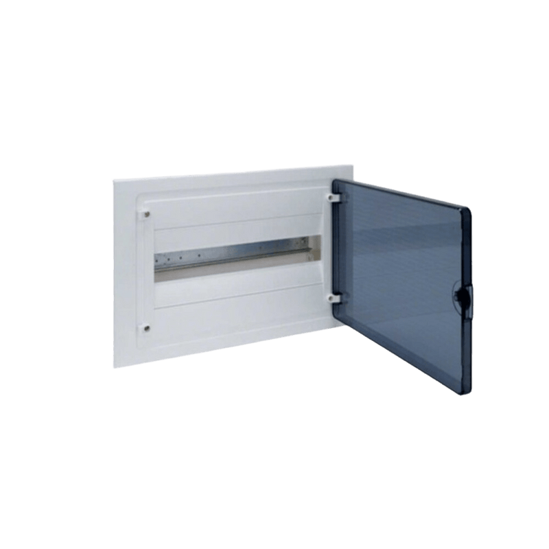 Hager - 18-Way Flush Distribution Board with Transparent Door