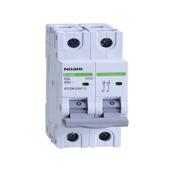 Noark PV DC Isolator 63 A 2-Pole 500 V DC DIN Mount