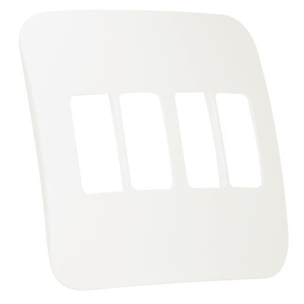 Veti 1 - Four Single Module Vertical Cover Plate White