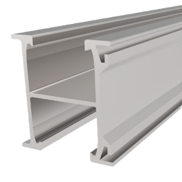 LX Solar Rail (Top + Bottom Fix) - 46 × 4400mm AL6063 T6 Mill Finish (4.45m)