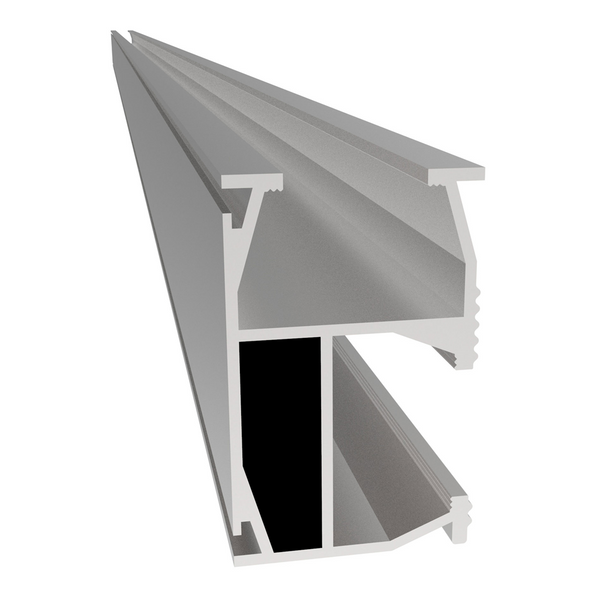 LX Solar Rail (Top + Side Fix) - R46 × 3300mm T6 Mill Finish (3.3m)